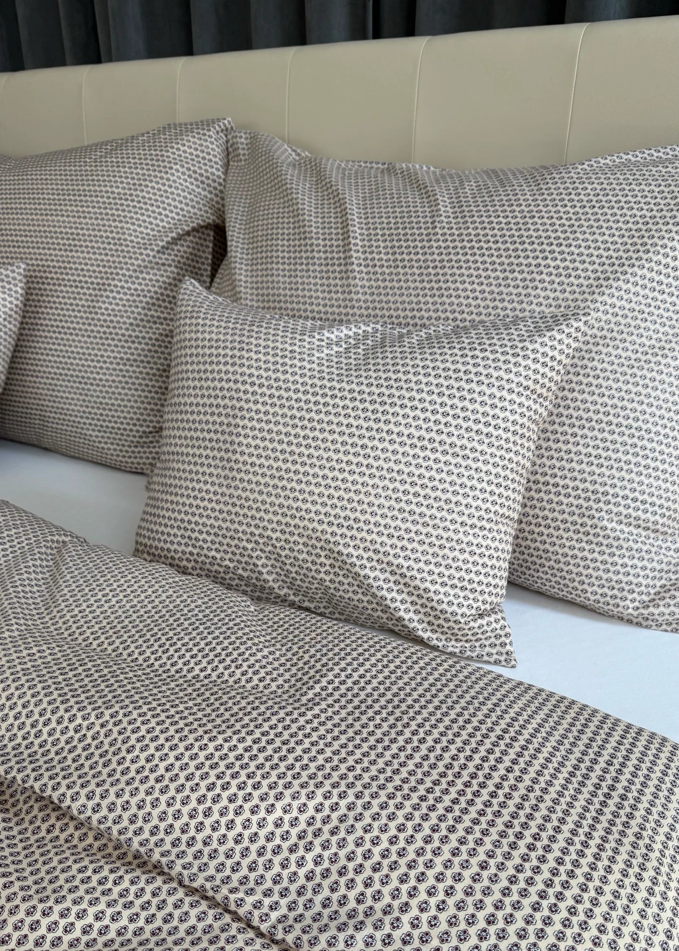 Cotton bed linen set - Blue circles