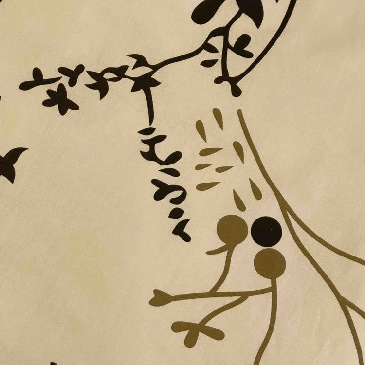 Kissenbezug aus Baumwolle - Braun/beiger Baumzweig