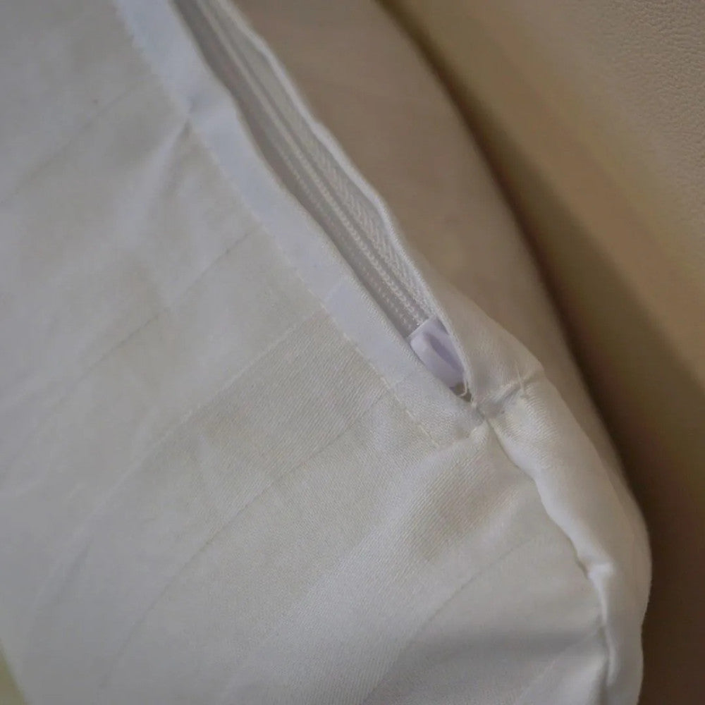 Hotel Nackenkissenbezug mit 2 cm Damaststreifen – mit Reißverschluss