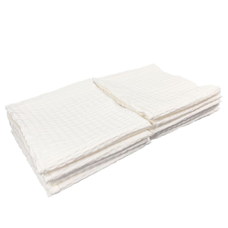 Krepp-Kissenbezug – 100 % Baumwolle – Weiß – umklappbar – 130 g/m2