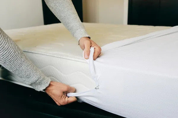 Mattress cover with zipper, removable - Aloe Vera treated - 180 gr/m2