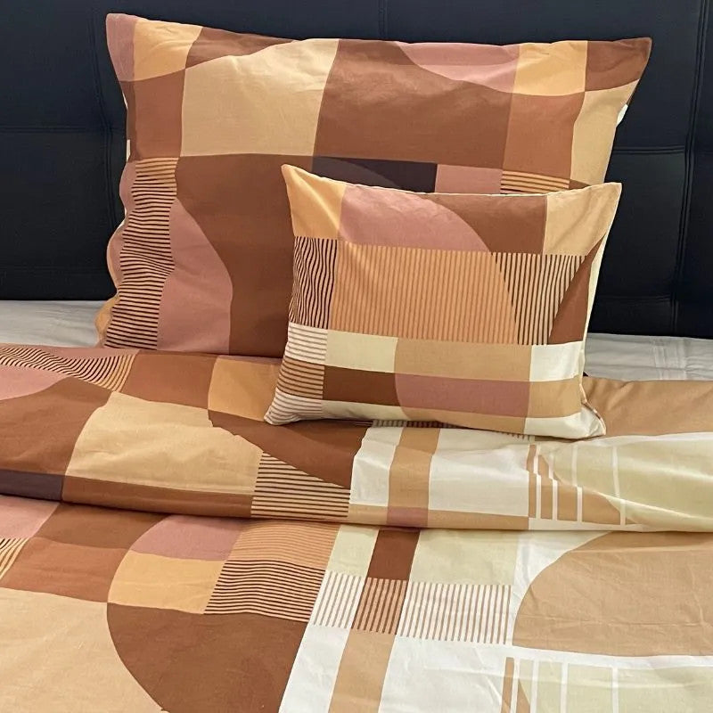 Cotton large pillowcase - Draped pattern