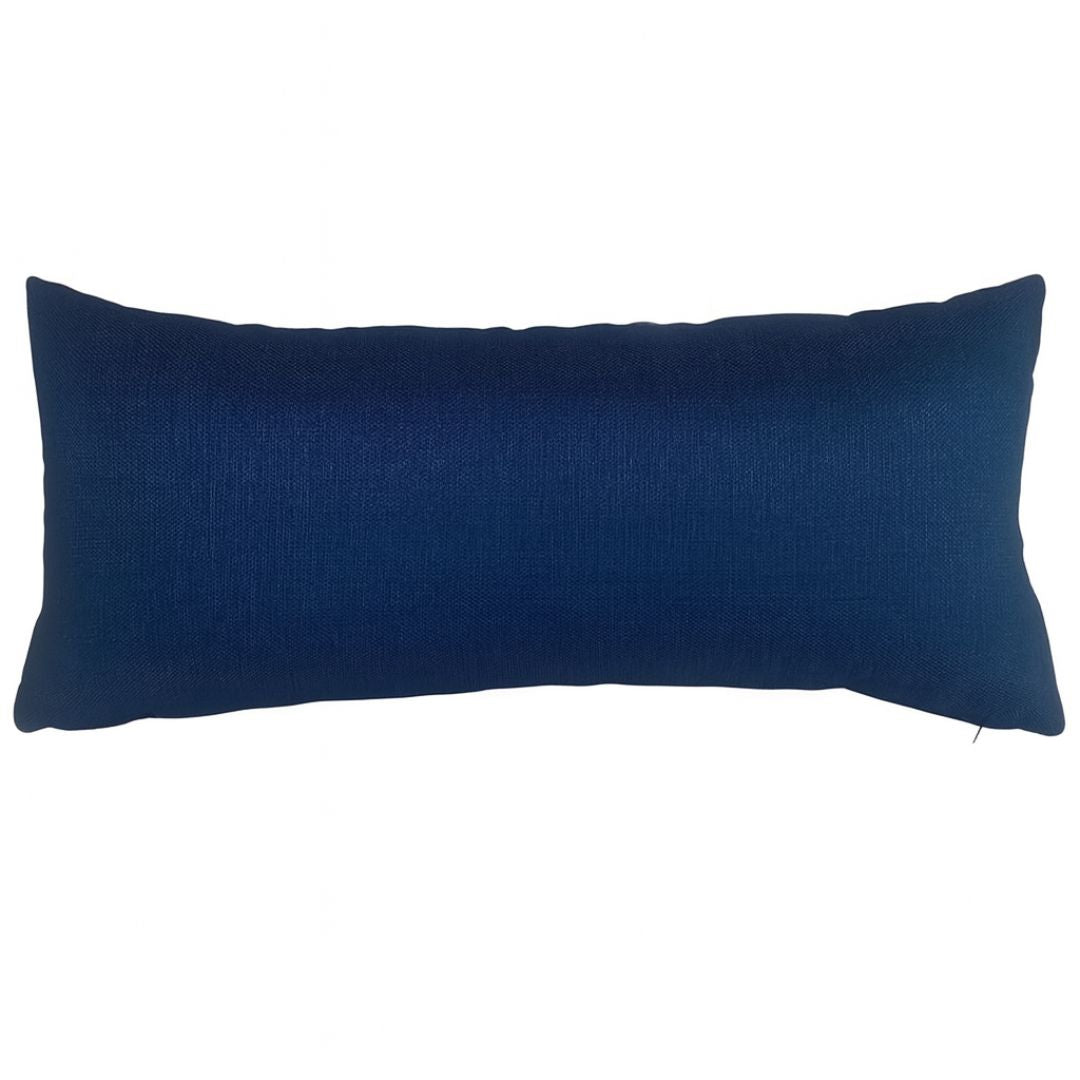 Dunkelblaues Dekokissen - mit Einlage - 30x60 cm