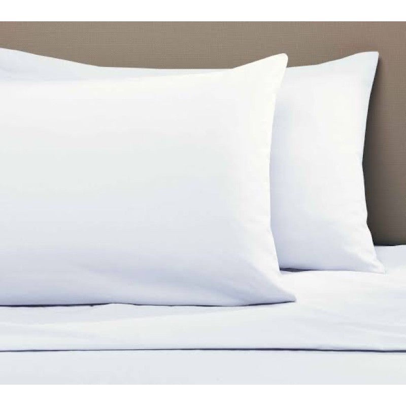Weißer Leinen-Kissenbezug in Hotelqualität – 100 % Baumwolle – mit Reißverschluss – 146 g/m² – verpackt