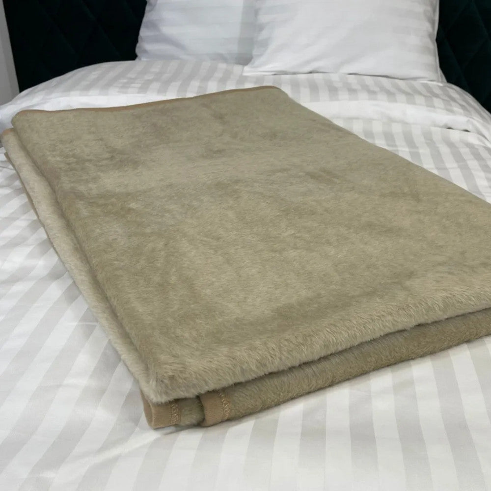 Hoteldecke aus Baumwolle und Acryl - Creme