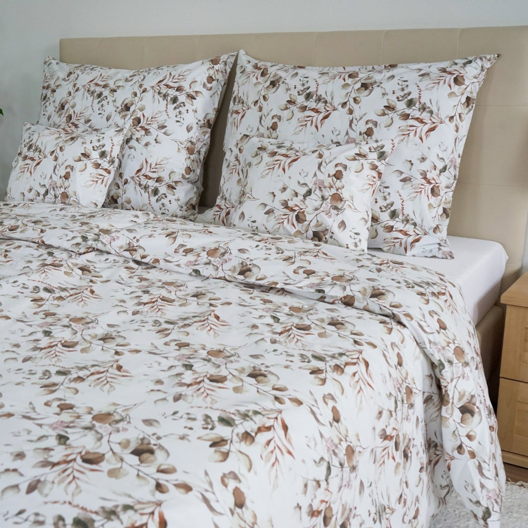 Calm Nature Cotton Duvet Cover - clean nature, delicate flowers