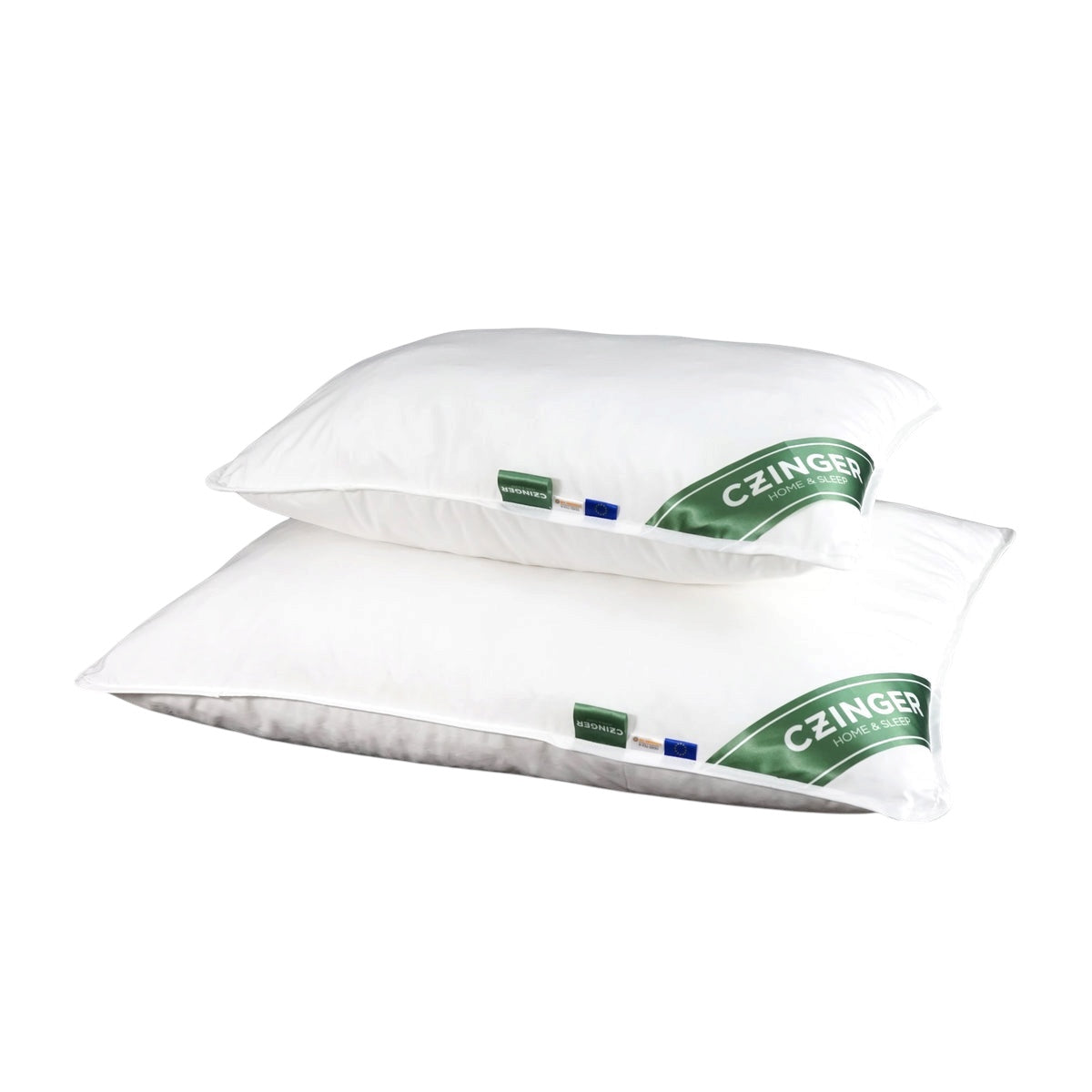 Allergy "STOP" anti-allergic pillow set /half pillow, small pillow/ 100% cotton cover with hem band