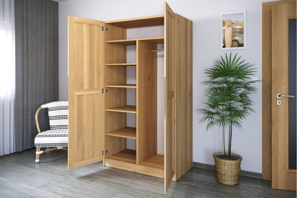 Vollholz-Buchenschrank Pegas-geteilt
