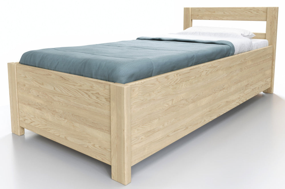Tina beech bed with linen holder
