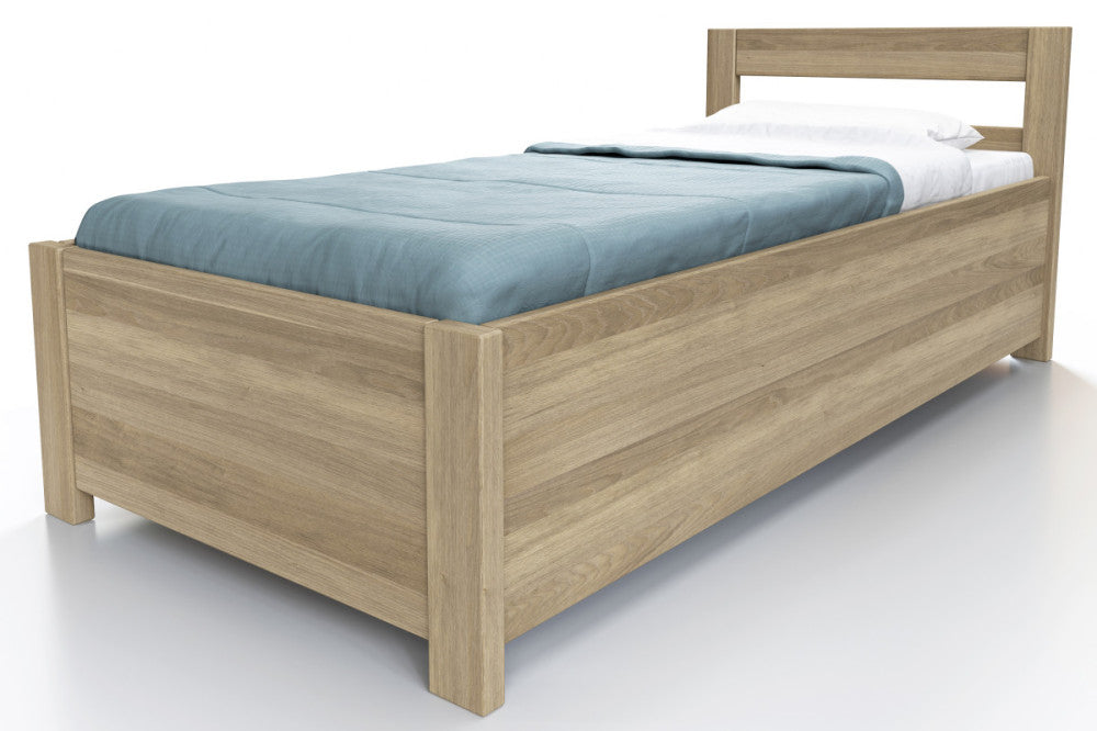 Tina beech bed with linen holder