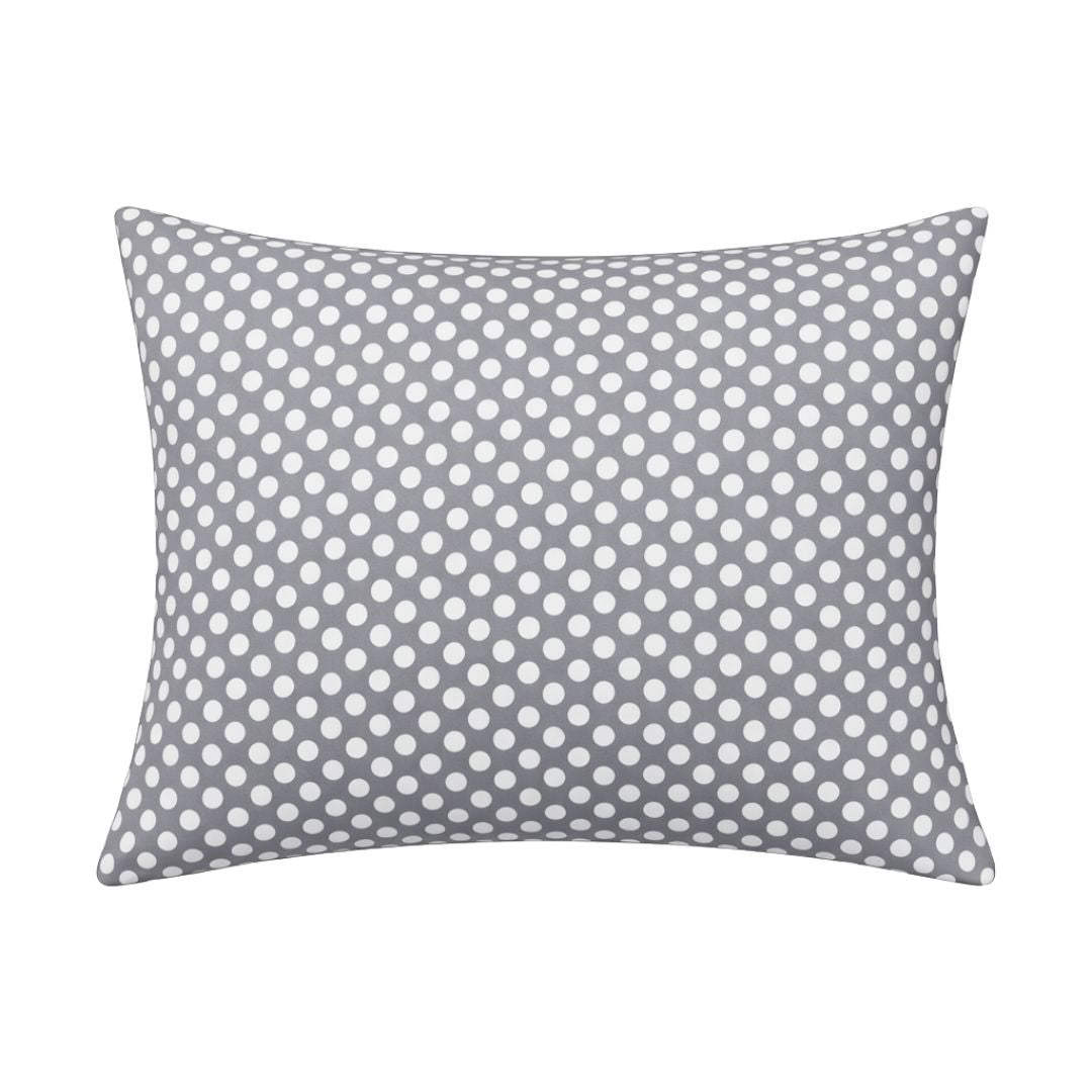 Cotton bed linen set - Grey polka dots