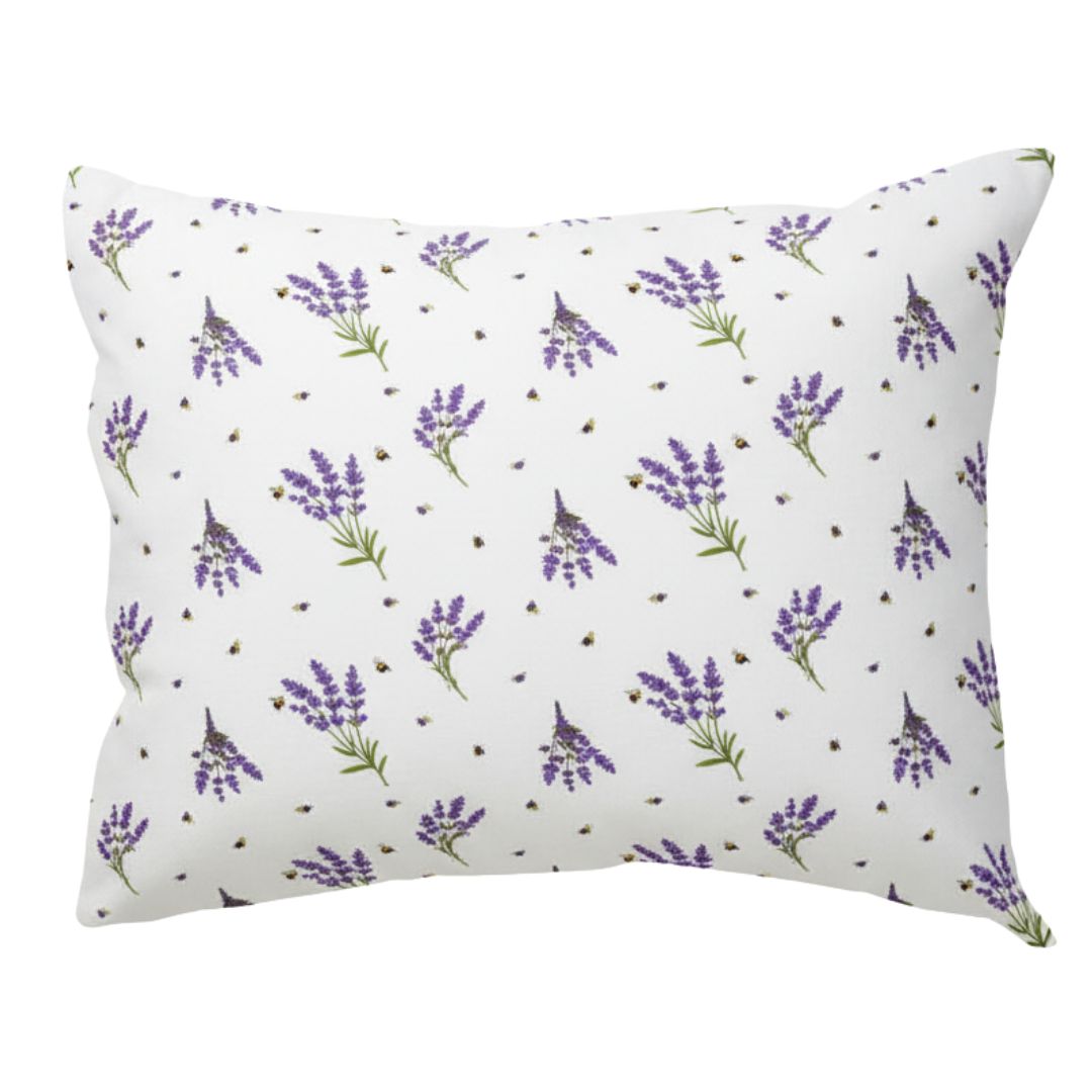 Cotton pillowcase - Lavender bouquet