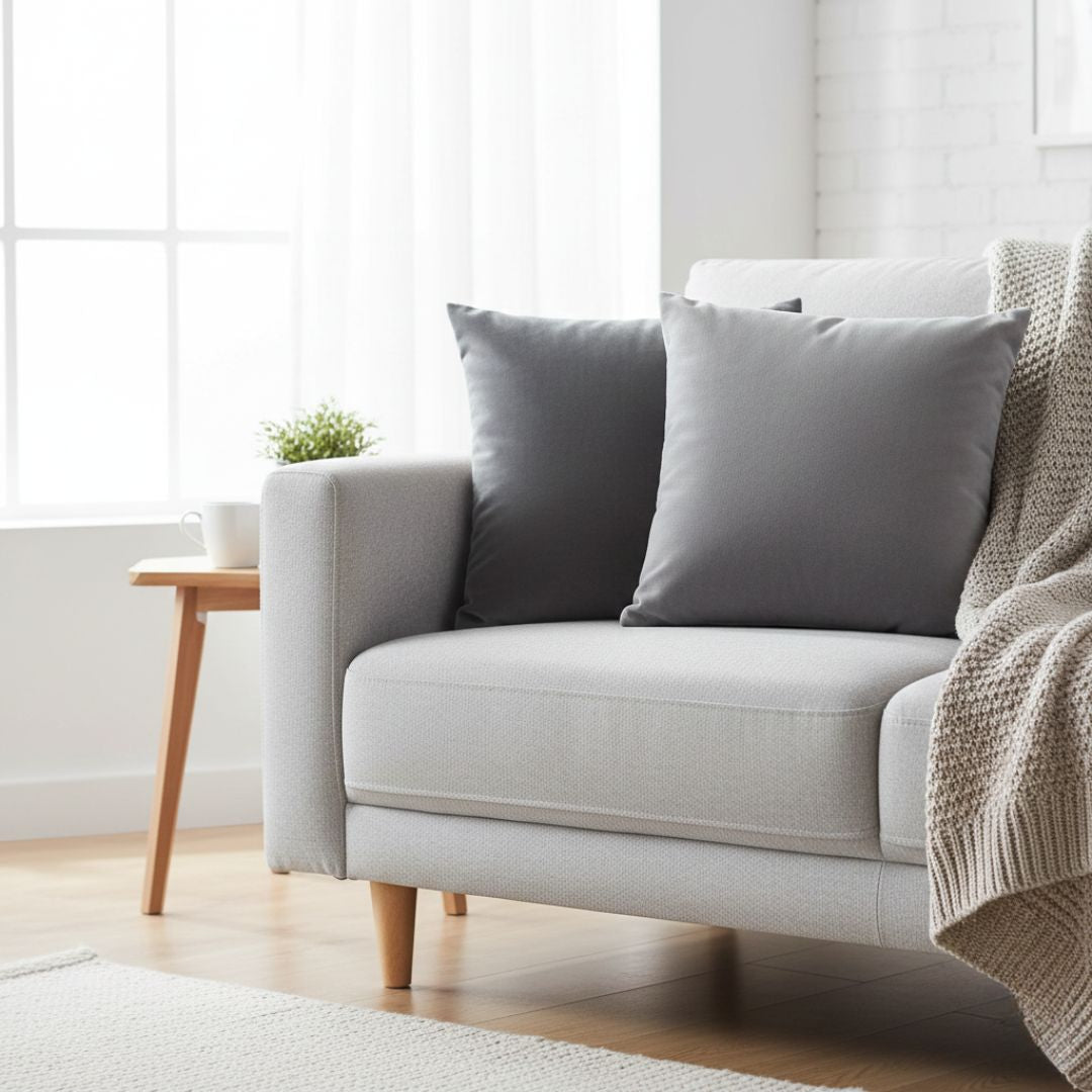 Díszpárna (betéttel) 45x45 cm (szürke)