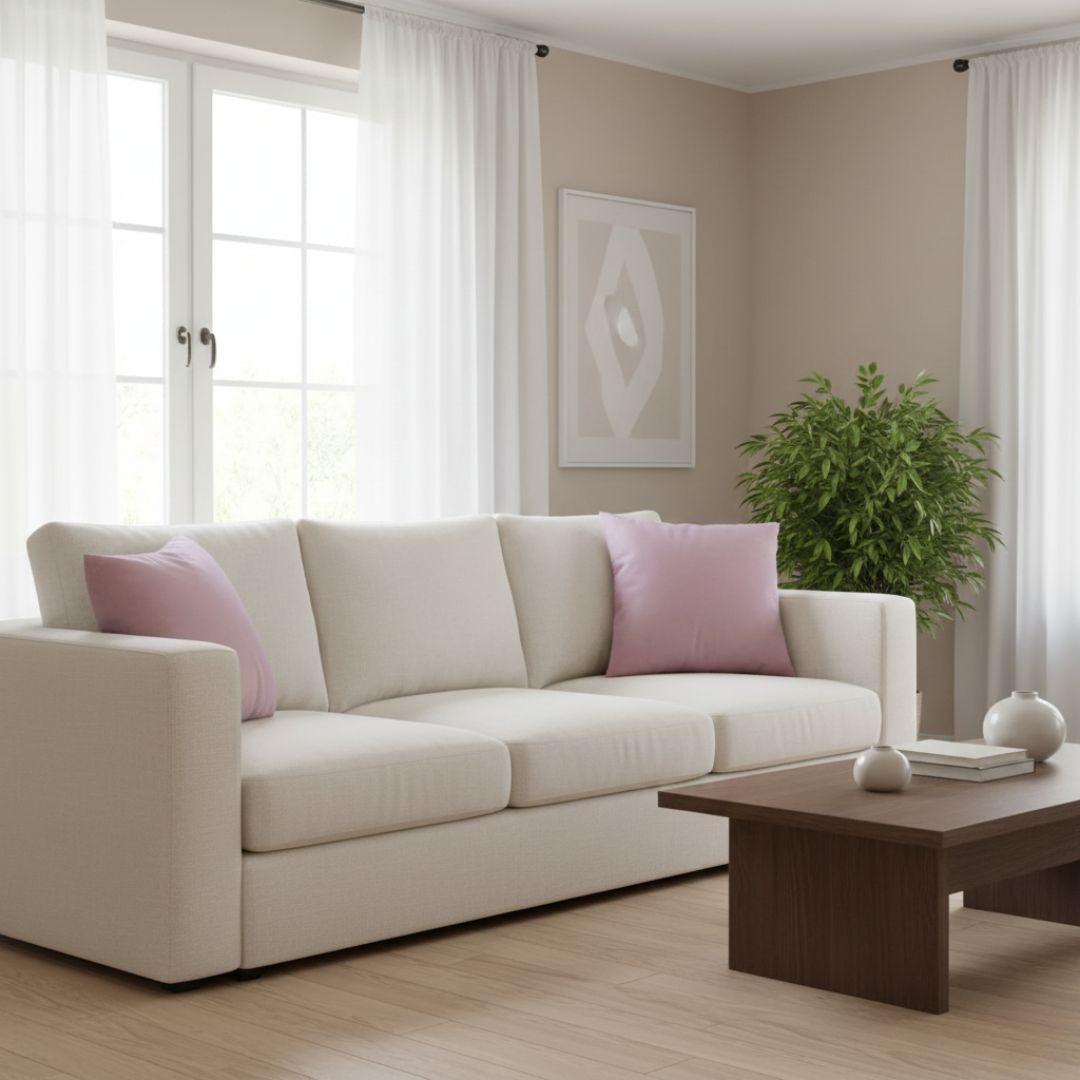 Díszpárna (betéttel) - púder rózsaszín