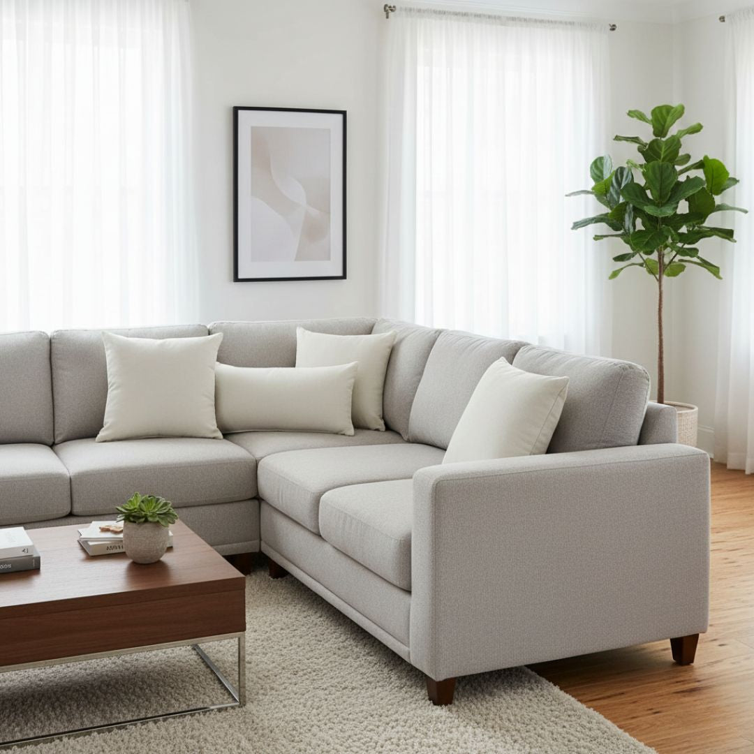 Díszpárna betéttel - Krém dekorpárna