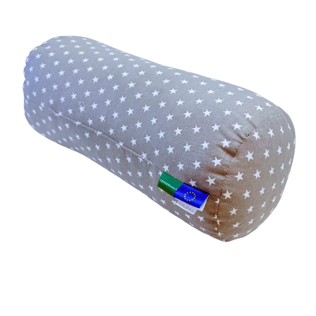 Puha pamut párnaszett hengerpárnával és szürke orrszarvúval