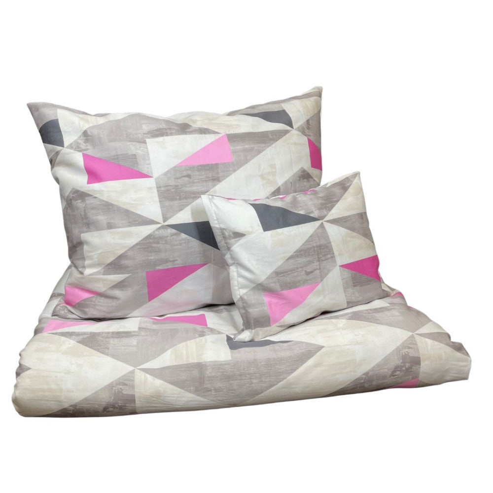 Prisma Satin Duvet Cover – geometric style, contemporary harmony