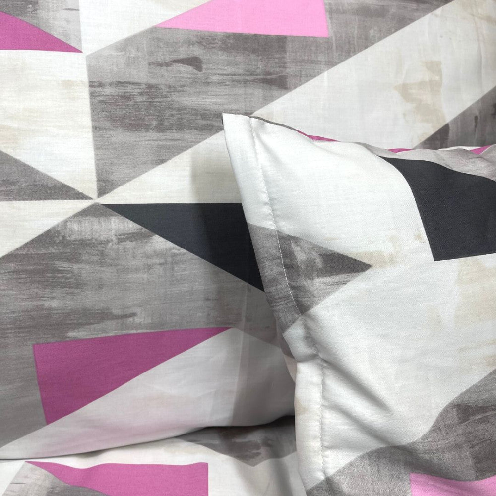 Prisma Satin Duvet Cover – geometric style, contemporary harmony