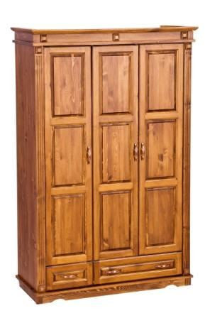 Classic - Kleiderschrank (3-türig + 1 Schublade)