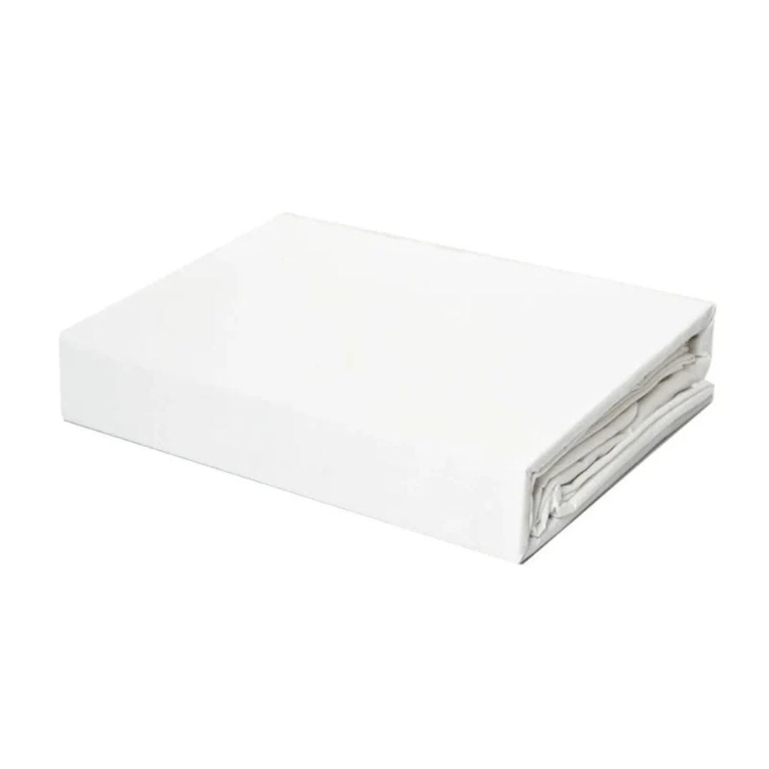 Jersey Classic - Fitted Sheet - White - 150 gsm - 25 cm mattress depth - Premium Quality! - Packaged
