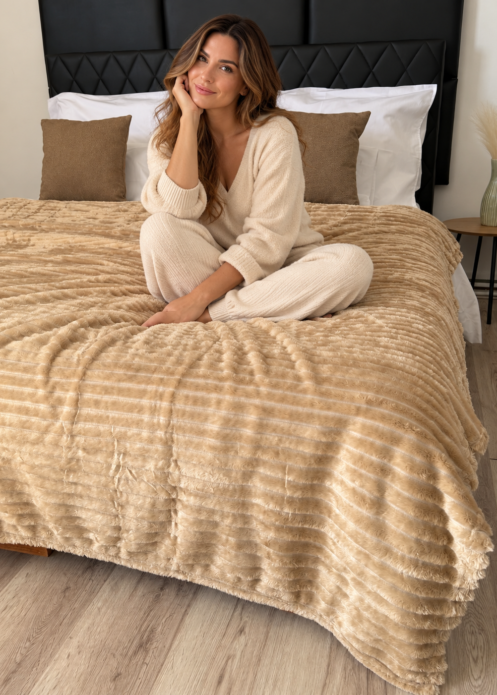 Medium brown soft blanket